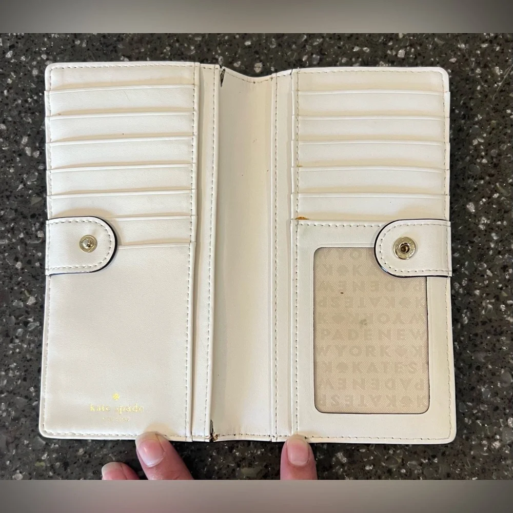 Kate Spade Madison Large Slim Wallet Leather Bifold Wallet in 